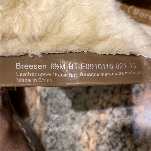 Bare Traps Breesen Leather Ankle fur lined Brown Boots 6.5M - Picture 8 of 10